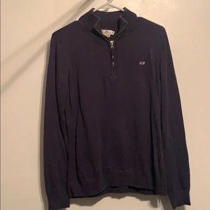 Vineyard vines navy blue cotton quarter zip